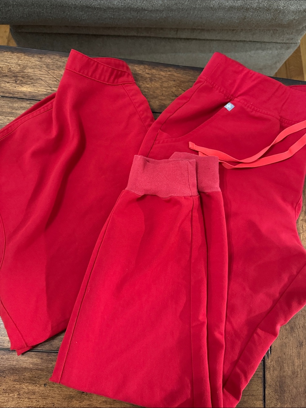 FIGS Red Women's Scrub Set - Bright Red Tops & Pants